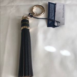 Dooney & Bourke Leather Tassel Bag Key Charm NEW